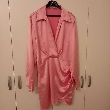 Prelepa Zara haljina - L velicine. Roze boje, satenska. Materijal nije na lalafo.rs — 2 Prelepa Zara haljina - L velicine. Roze boje, satenska. Materijal nije — 2