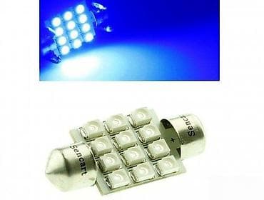 kom sa etiketom: LED sijalica za auto – C5W/36 mm, 12x SMD, plavo svetlo - Tip at lalafo.rs — 2 kom sa etiketom: LED sijalica za auto – C5W/36 mm, 12x SMD, plavo svetlo - Tip — 2