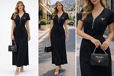 prsluk jaknica mango u: Duga ženska haljina sa rajsferšlusom i pojasom Guees Prada Original at lalafo.rs — 3 prsluk jaknica mango u: Duga ženska haljina sa rajsferšlusom i pojasom Guees Prada Original — 3