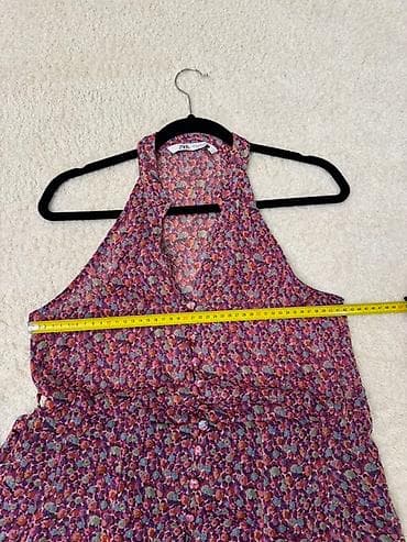 ZARA ženska haljina na bretele sa halter izrezom i strukiranim pojasom na lalafo.rs — 2 ZARA ženska haljina na bretele sa halter izrezom i strukiranim pojasom — 2