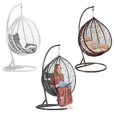 Viseća jajasta fotelja sa stalkom – za terasu, vrt ili dnevni boravak na lalafo.rs — 4 Viseća jajasta fotelja sa stalkom – za terasu, vrt ili dnevni boravak — 4