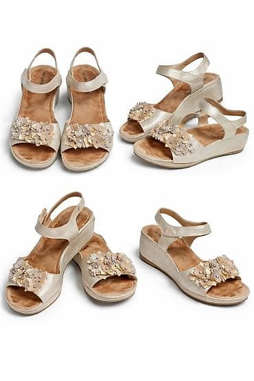 Elegantne ženske sandale na punu petu - Boja: šampanj/zlatna - na lalafo.rs Elegantne ženske sandale na punu petu - Boja: šampanj/zlatna -