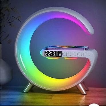 RGB noćna lampa sa bežičnim punjačem i digitalnim satom Gs - na lalafo.rs RGB noćna lampa sa bežičnim punjačem i digitalnim satom Gs -