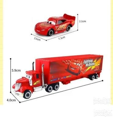 Autići: Munja Mekvin Transporter sa 4 Metalna Autića Munja Mekvin set je na lalafo.rs — 1 Autići: Munja Mekvin Transporter sa 4 Metalna Autića Munja Mekvin set je — 1