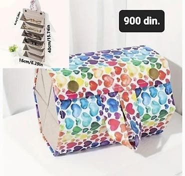 Viseći organizer sa pretincima + preklopna torbica sa šarenim na lalafo.rs — 2 Viseći organizer sa pretincima + preklopna torbica sa šarenim — 2