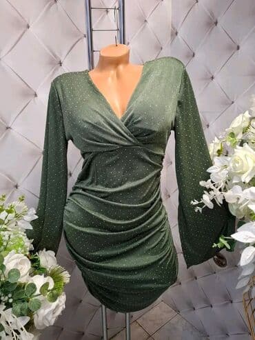 One size, bоја - Maslinasto zelena, Koktel, klub, Dugih rukava na lalafo.rs One size, bоја - Maslinasto zelena, Koktel, klub, Dugih rukava