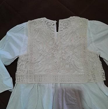 Ručno rađeni pleteni prsluk/jelek od ecru konca - Delikatna heklana na lalafo.rs — 6 Ručno rađeni pleteni prsluk/jelek od ecru konca - Delikatna heklana — 6