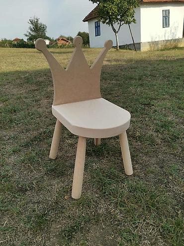 Drvena dečija stolica i stočić – set za mališane - Stolica sa na lalafo.rs — 1 Drvena dečija stolica i stočić – set za mališane - Stolica sa — 1