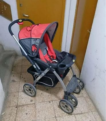 Pegolini P4 sklopiva dečija kolica – crveno‑siva kombinacija - Dizajn na lalafo.rs Pegolini P4 sklopiva dečija kolica – crveno‑siva kombinacija - Dizajn