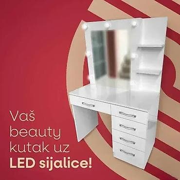 Desks and tables: 💄 STO ZA ŠMINKANJE – ELEGANCIJA I PRAKTIČNOST! 💄 ✔ Moderan stočić za at lalafo.rs — 1 Desks and tables: 💄 STO ZA ŠMINKANJE – ELEGANCIJA I PRAKTIČNOST! 💄 ✔ Moderan stočić za — 1