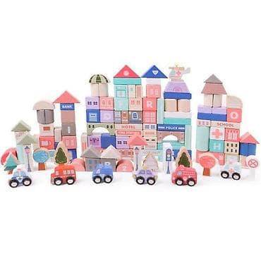 Drvena graditeljska set igračka – Grad u kockicama - Veliki set na lalafo.rs Drvena graditeljska set igračka – Grad u kockicama - Veliki set