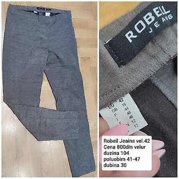 Robell Jeans ženske pantalonice od velura u sivoj boji. - Veličina na lalafo.rs — 1 Robell Jeans ženske pantalonice od velura u sivoj boji. - Veličina — 1