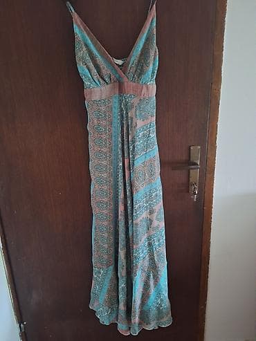 Haljina dugačka šarena satenska na lalafo.rs — 3 Haljina dugačka šarena satenska — 3