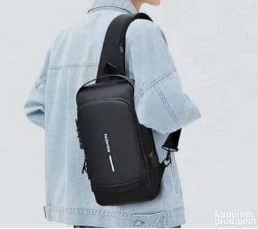 Univerzalna crossbody torbica/ranac preko jednog ramena – crna - na lalafo.rs Univerzalna crossbody torbica/ranac preko jednog ramena – crna -