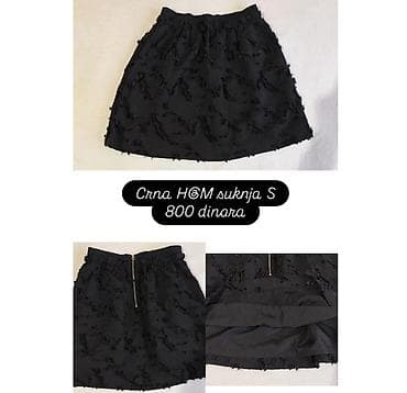 Personal Items: Crna H&M suknja, veličina S. A-kroja, sa teksturiranim ukrasnim at lalafo.rs — 1 Personal Items: Crna H&M suknja, veličina S. A-kroja, sa teksturiranim ukrasnim — 1