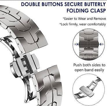 Watch accessories: Kvalitetna metalna narukvica-brazetla sive boje za modele sata at lalafo.rs — 2 Watch accessories: Kvalitetna metalna narukvica-brazetla sive boje za modele sata — 2