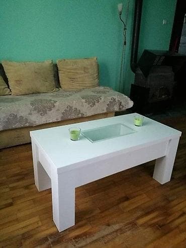 Furniture: Klub Sto 15 🛠️ Materijal: Izrađen od Univera debljine 18mm u belom at lalafo.rs — 1 Furniture: Klub Sto 15 🛠️ Materijal: Izrađen od Univera debljine 18mm u belom — 1