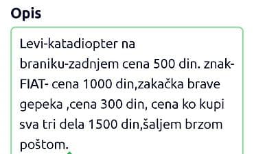 Delovi sa slike za Punta, Cana za sve 1500 na lalafo.rs — 2 Delovi sa slike za Punta, Cana za sve 1500 — 2
