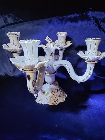 Candles and candlesticks: Svecnjak nov,Zajecar porcelan rucni rad iz 70ih.god. Porcelanski at lalafo.rs — 4 Candles and candlesticks: Svecnjak nov,Zajecar porcelan rucni rad iz 70ih.god. Porcelanski — 4