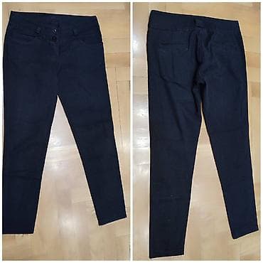 Tamno plave ženske pantalone/helanke sa elastinom, uskog kroja na lalafo.rs — 2 Tamno plave ženske pantalone/helanke sa elastinom, uskog kroja — 2