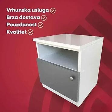 🛏 Noćni ormarić V – sivi ✔ Materijal: Najkvalitetnija EGGER iverica ✔ na lalafo.rs — 1 🛏 Noćni ormarić V – sivi ✔ Materijal: Najkvalitetnija EGGER iverica ✔ — 1