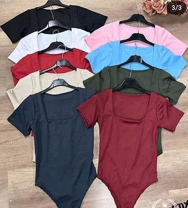 Bodi kratak rukav kocka dekolte sa elastinom. Crna,tamno na lalafo.rs Bodi kratak rukav kocka dekolte sa elastinom. Crna,tamno