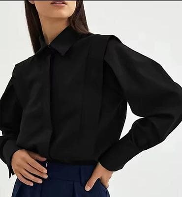 Ženska košulja s arhitektonskim ramenima - Model: klasična košulja sa na lalafo.rs — 2 Ženska košulja s arhitektonskim ramenima - Model: klasična košulja sa — 2