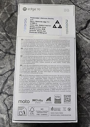 Mobile Phones & Accessories: MOTOROLA Edge 70 12GB/512GB Lily Pad! Yettel garancija 3 godine! at lalafo.rs — 2 Mobile Phones & Accessories: MOTOROLA Edge 70 12GB/512GB Lily Pad! Yettel garancija 3 godine! — 2