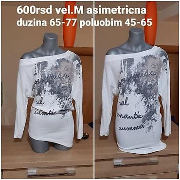 Ženska asimetrična majica/haljinica ZARGA, veličina M. Bela boja, dugi na lalafo.rs — 1 Ženska asimetrična majica/haljinica ZARGA, veličina M. Bela boja, dugi — 1
