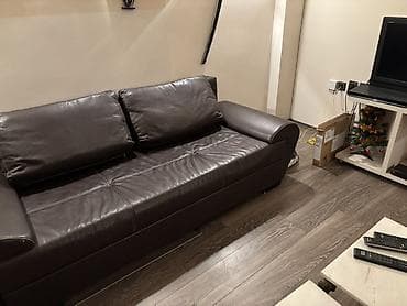 cista koza broj: Trodvosed/sofa od tamno braon eko-kože - Prostran trosed sa dubokim na lalafo.rs — 2 cista koza broj: Trodvosed/sofa od tamno braon eko-kože - Prostran trosed sa dubokim — 2