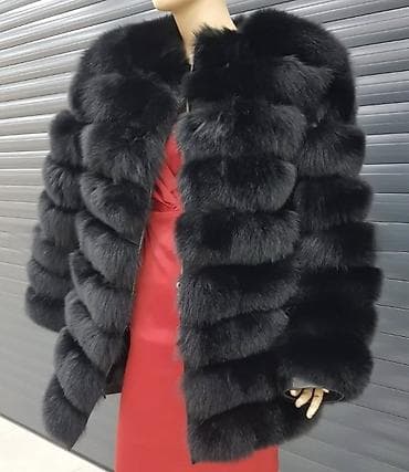Luksuzna ženska bunda od crnog krzna Bunda od lisice 6 u 1 nosena na lalafo.rs — 2 Luksuzna ženska bunda od crnog krzna Bunda od lisice 6 u 1 nosena — 2