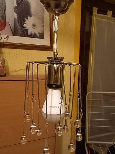 Antique Lamps: Visilica/luštar sa staklenim visećim kapima - Elegantna plafonska at lalafo.rs — 1 Antique Lamps: Visilica/luštar sa staklenim visećim kapima - Elegantna plafonska — 1