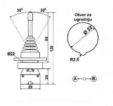 dve suknje po: Industrijski džojstik NO+NO, prečnik ugradnje Ø22 mm - Tip: mehanički at lalafo.rs — 5 dve suknje po: Industrijski džojstik NO+NO, prečnik ugradnje Ø22 mm - Tip: mehanički — 5