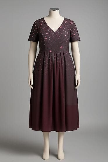 dve suknje po: Elegantna midi haljina s V-izrezom i kratkim rukavima marke SHEIN - at lalafo.rs — 1 dve suknje po: Elegantna midi haljina s V-izrezom i kratkim rukavima marke SHEIN - — 1