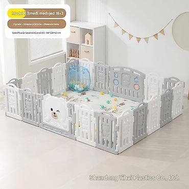 Ograda za igru “Smeđi medvjed” – model E (18+2) - Set: 18 panela + 2 na lalafo.rs — 1 Ograda za igru “Smeđi medvjed” – model E (18+2) - Set: 18 panela + 2 — 1