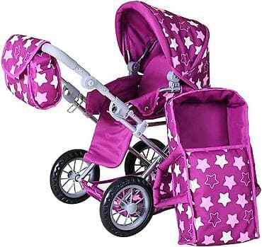 Kolica za lutke Ruby – Star dark pink Vrhunska moderna i praktična na lalafo.rs — 4 Kolica za lutke Ruby – Star dark pink Vrhunska moderna i praktična — 4
