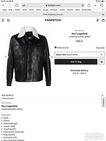 Original KARL LAGERFELD kozna jakna M KAO NOVA 100% extra fine leeder na lalafo.rs — 5 Original KARL LAGERFELD kozna jakna M KAO NOVA 100% extra fine leeder — 5