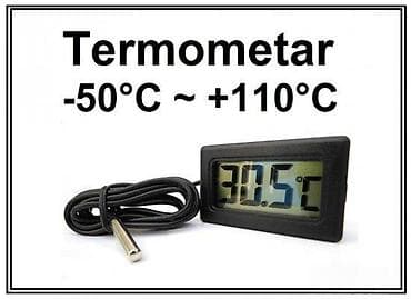Digitalni termometar sa sondom - Opseg merenja: od -50°C do +110°C - na lalafo.rs Digitalni termometar sa sondom - Opseg merenja: od -50°C do +110°C -