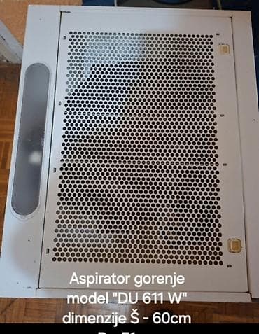Aspirator Gorenje DU 611 W - Tip: ugradni/viseci kuhinjski aspirator na lalafo.rs Aspirator Gorenje DU 611 W - Tip: ugradni/viseci kuhinjski aspirator