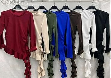 Bluza sa elastinom i dugim karnerom. Borda,crvena,bez,puder na lalafo.rs Bluza sa elastinom i dugim karnerom. Borda,crvena,bez,puder