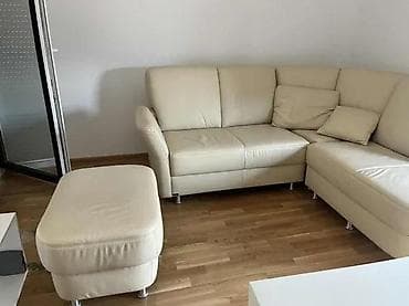 Sectional sofas: Ugaona garnitura od prave kože – bež/ekru boja - Moderan L-oblik sa at lalafo.rs — 2 Sectional sofas: Ugaona garnitura od prave kože – bež/ekru boja - Moderan L-oblik sa — 2