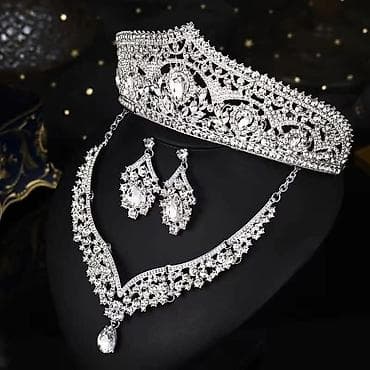 Set kruna + ogrlica + minđuše – luksuzni komplet za svečane prilike - na lalafo.rs — 5 Set kruna + ogrlica + minđuše – luksuzni komplet za svečane prilike - — 5