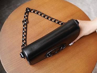 Crna kožna torbica sa dva kaiša - Materijal: glatka prirodna koža sa na lalafo.rs — 5 Crna kožna torbica sa dva kaiša - Materijal: glatka prirodna koža sa — 5