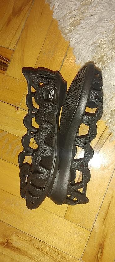 Ženske sandale – crne, pletene strukture - Model: lagane sandale sa na lalafo.rs — 2 Ženske sandale – crne, pletene strukture - Model: lagane sandale sa — 2