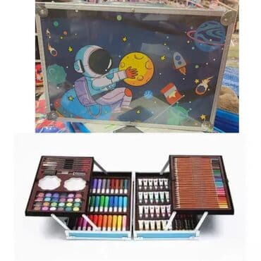 Kids' Drawing Boards: Veliki set Astronaut za crtanje u metalnom koferu – Novi dezen Set za at lalafo.rs — 1 Kids' Drawing Boards: Veliki set Astronaut za crtanje u metalnom koferu – Novi dezen Set za — 1