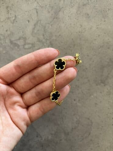 Narukvica - Materijal: zlatno-tonirana lančana karika sa crnim na lalafo.rs — 3 Narukvica - Materijal: zlatno-tonirana lančana karika sa crnim — 3