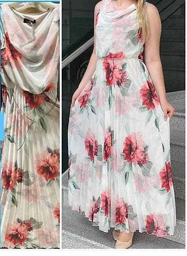 pantalone butiku ali: Prelepa haljina. Dimenzije: ramena 39 cm, pazuh 55 cm; u struku lastiš na lalafo.rs — 1 pantalone butiku ali: Prelepa haljina. Dimenzije: ramena 39 cm, pazuh 55 cm; u struku lastiš — 1