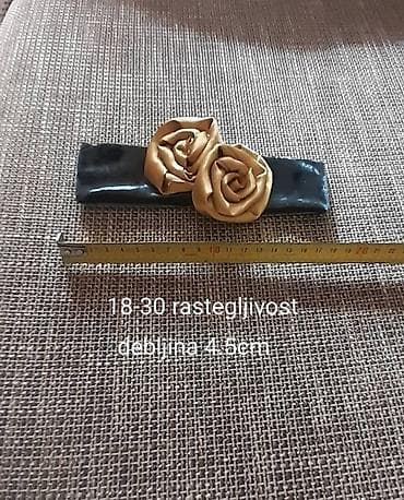 Elastična traka za kosu sa ukrasnim ružama - Materijal: elastična na lalafo.rs — 1 Elastična traka za kosu sa ukrasnim ružama - Materijal: elastična — 1