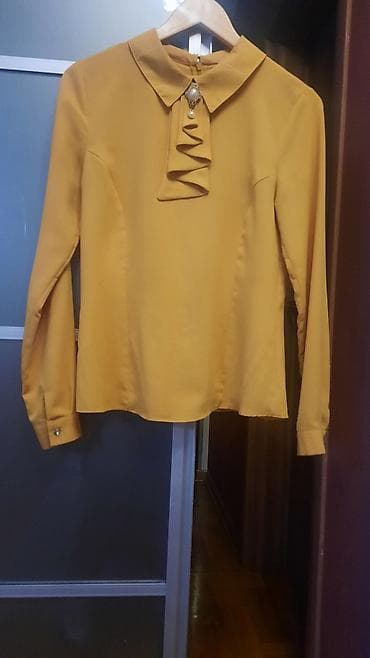 pantalone butiku ali: Ženska elegantna bluza u boji senfa. - Materijal: lagan, glatki na lalafo.rs — 1 pantalone butiku ali: Ženska elegantna bluza u boji senfa. - Materijal: lagan, glatki — 1