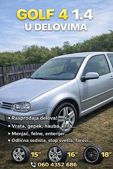 Golf 4 1.4 – u delovima - Rasprodaja delova za VW Golf IV 1.4 - na lalafo.rs Golf 4 1.4 – u delovima - Rasprodaja delova za VW Golf IV 1.4 -